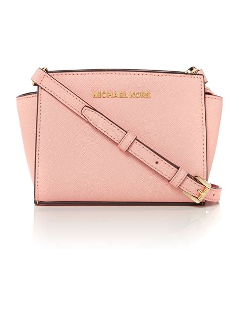 michael kors pink handbag criss cross stitching|Michael Kors silver pink.